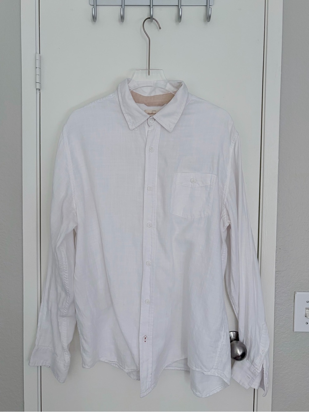 Weatherproof White Long-Sleeve Button-Down Dress Shirt